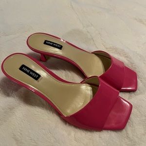 Nine West Womens Indra 3 Slip On Kitten Heel Slide